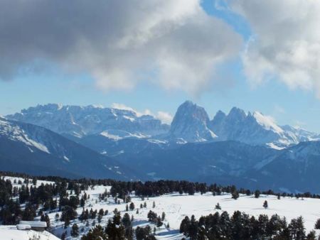 Vista al Langkofel e al Plattkofel 