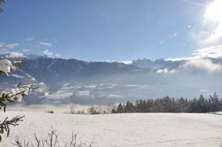 Plose und Geislergruppe.Blick von unserem Hof